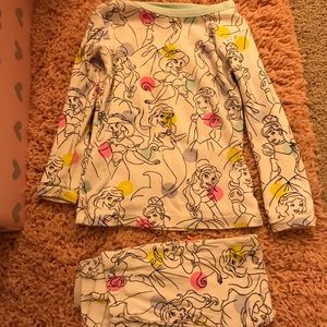 Disney princess 2 piece PJs